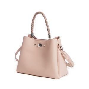 Pink Tote Bag with Top Handle & Crossbody